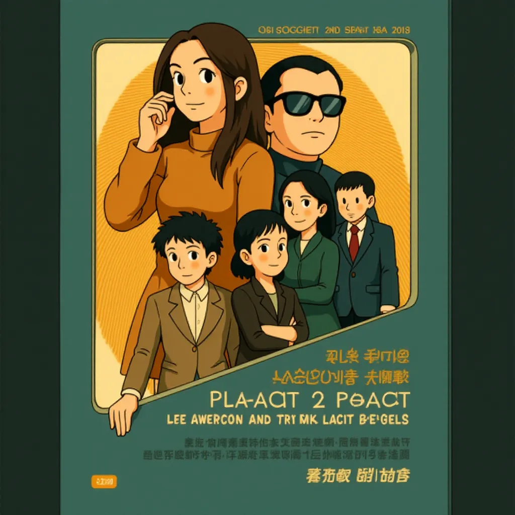 Pierce Brosnan, Cate Blanchett, Tom Burke, Naomie Harris, Michael Fassbender, Regé-Jean Page, and Marisa Abela in Black Bag (2025) - Ghibli style