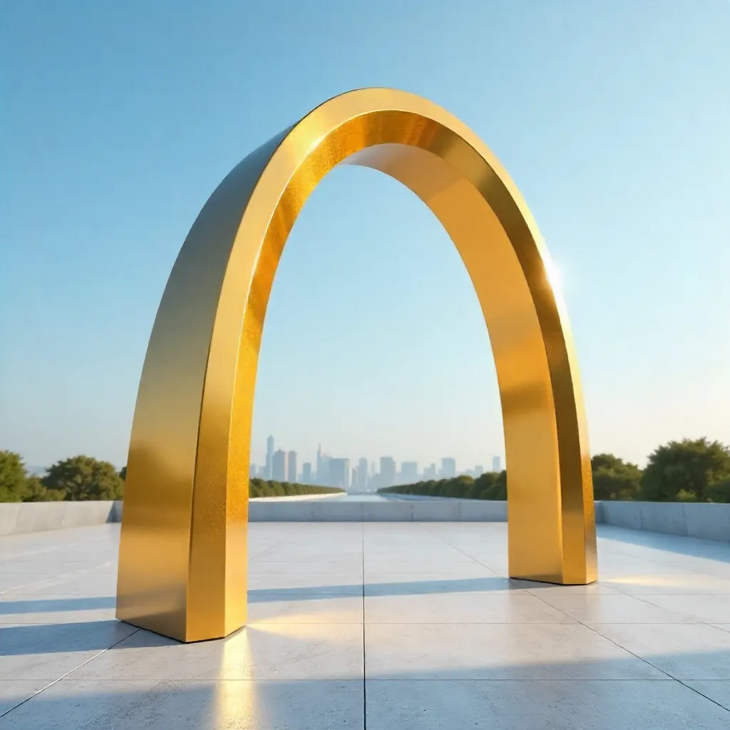 Golden Arch in a Clear Blue Sky