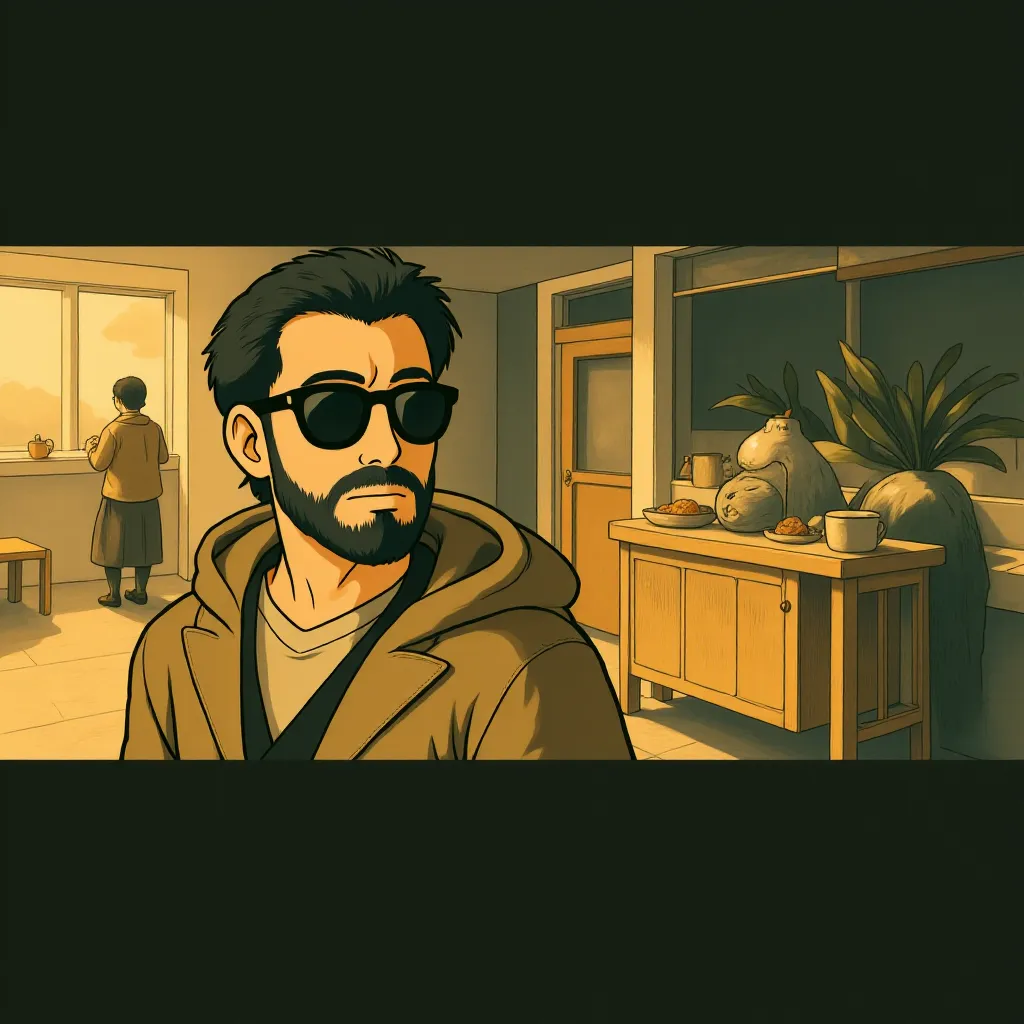 Denzel Washington in The Book of Eli (2010) - Anime style