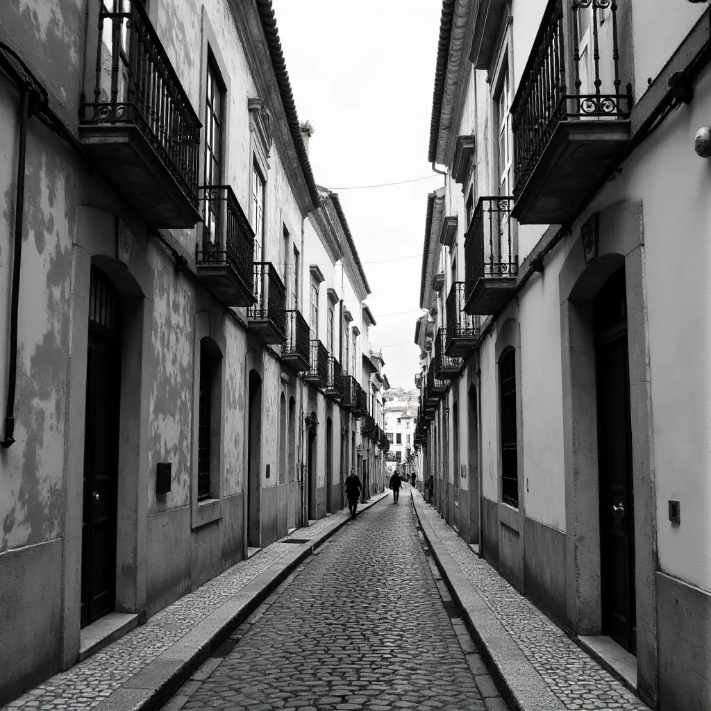 Lisbon in Black and White: Vintage Street Charm