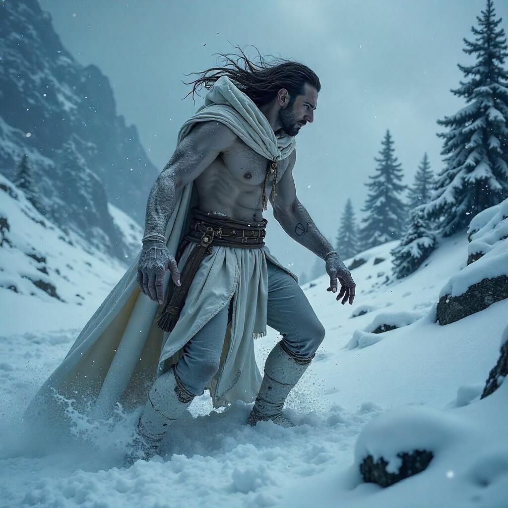 Shapeshifter in a Blizzard: A Photoreal Scene