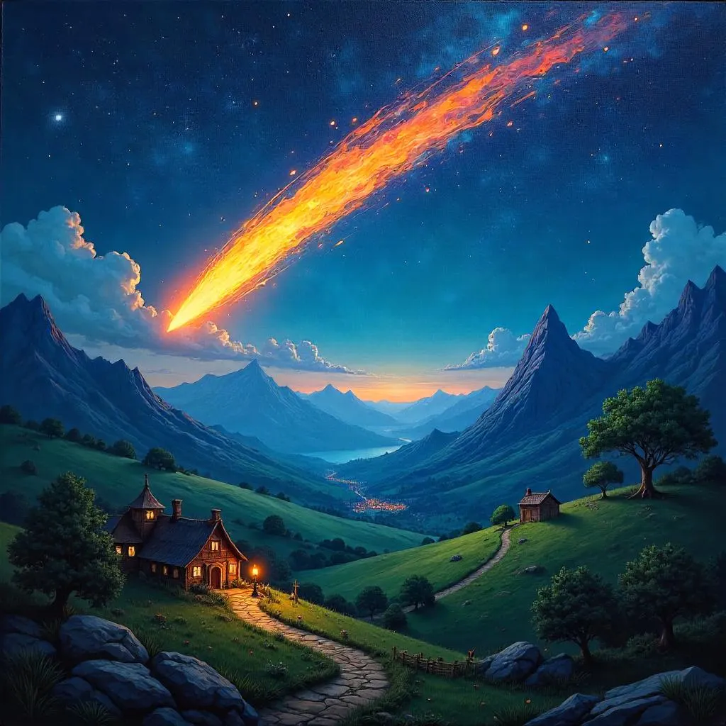 Comet Over the Oil-Painted Game Realm