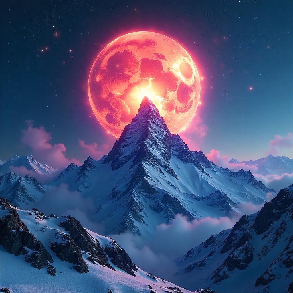 Supernova on a Mountain Peak - 3D Render