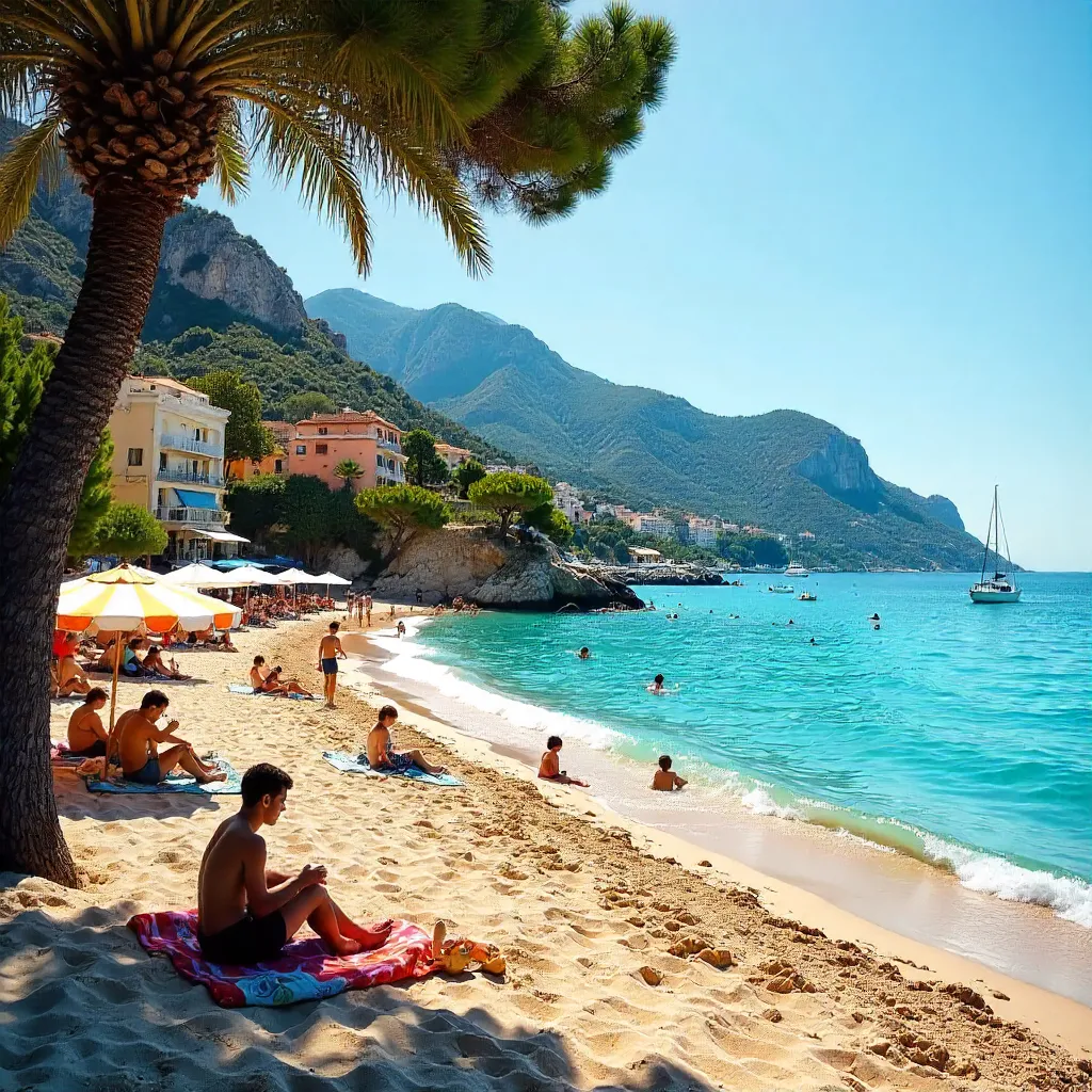 Sunlit Port de Sóller Beach Day