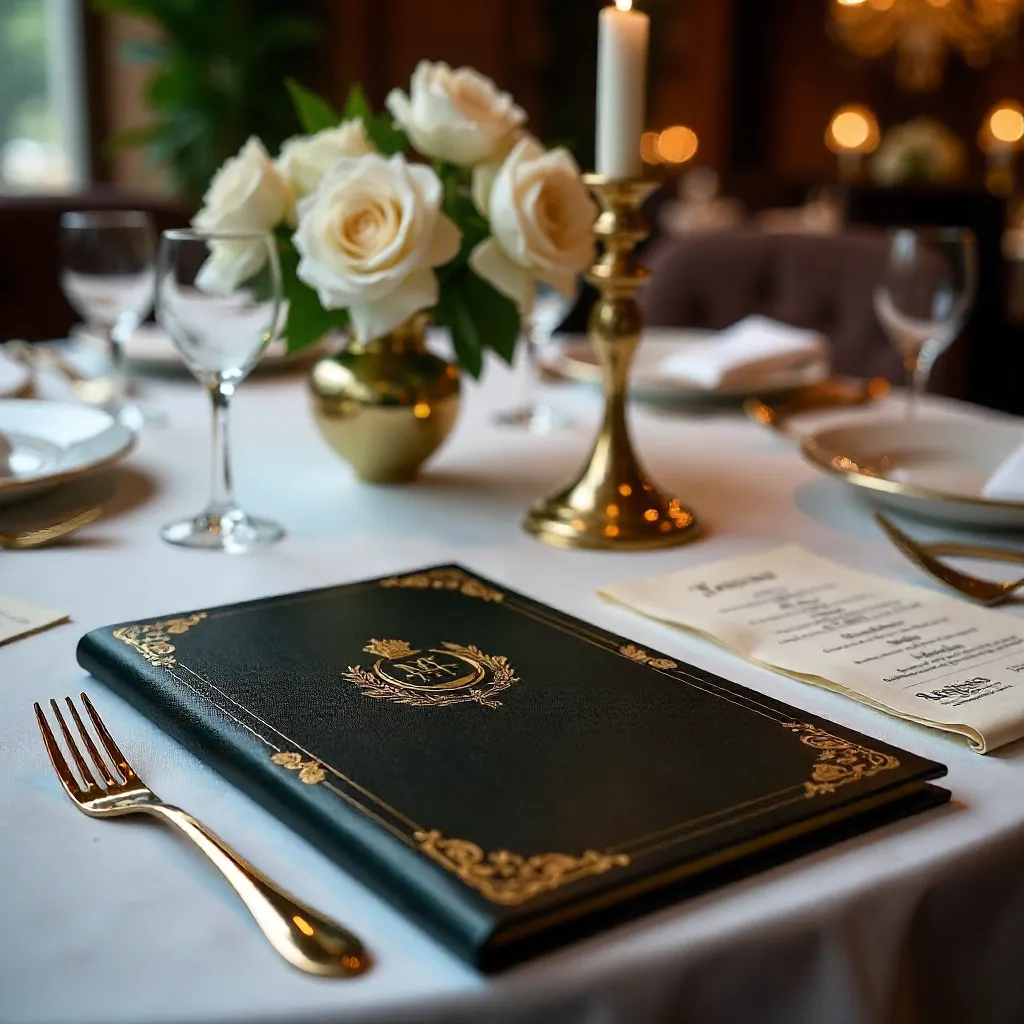 Luxurious Menu and Elegant Table Setting