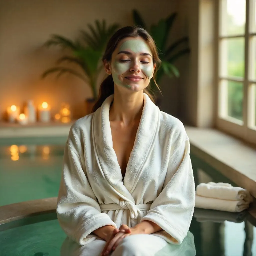 Photorealistic Spa Portrait of a Relaxed Woman
