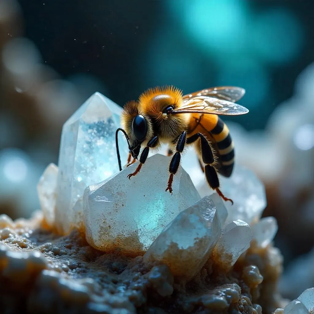 Photoreal Bee in a Crystal Cave