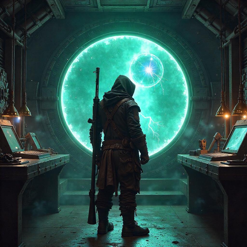Hunter in a Portal Lab - Concept Art