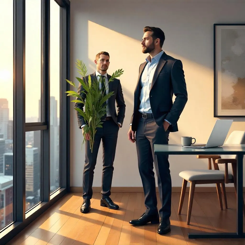 Portrait of a White Professional in a Modern Apartment