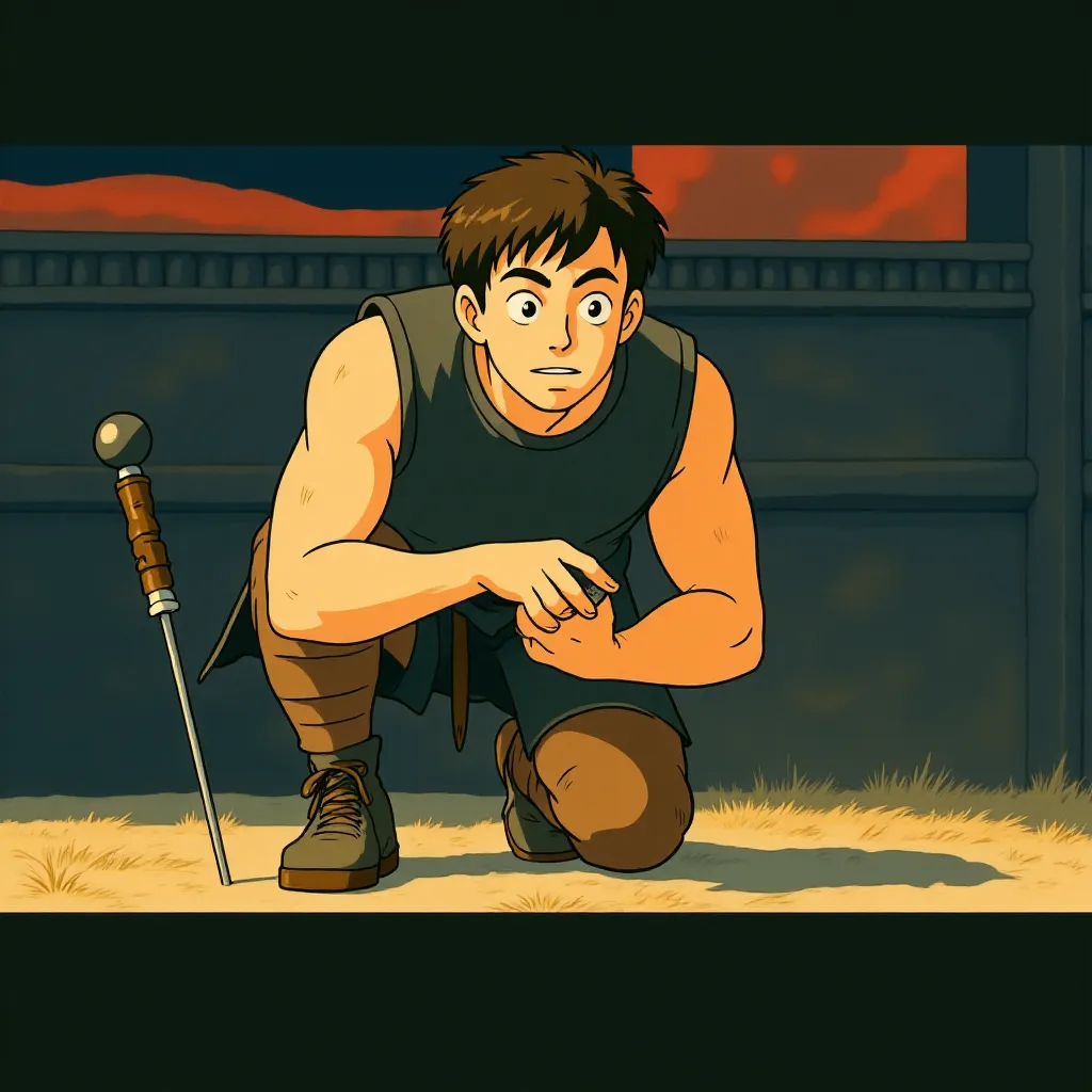 Paul Mescal in Gladiator II (2024) - Ghibli style