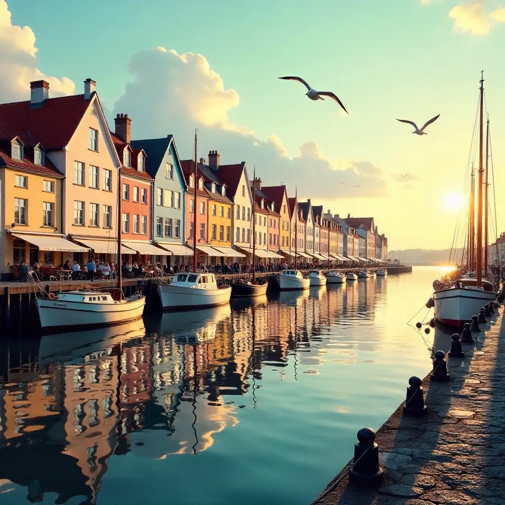 Honfleur Harborfront Reflections of Colorful Facades
