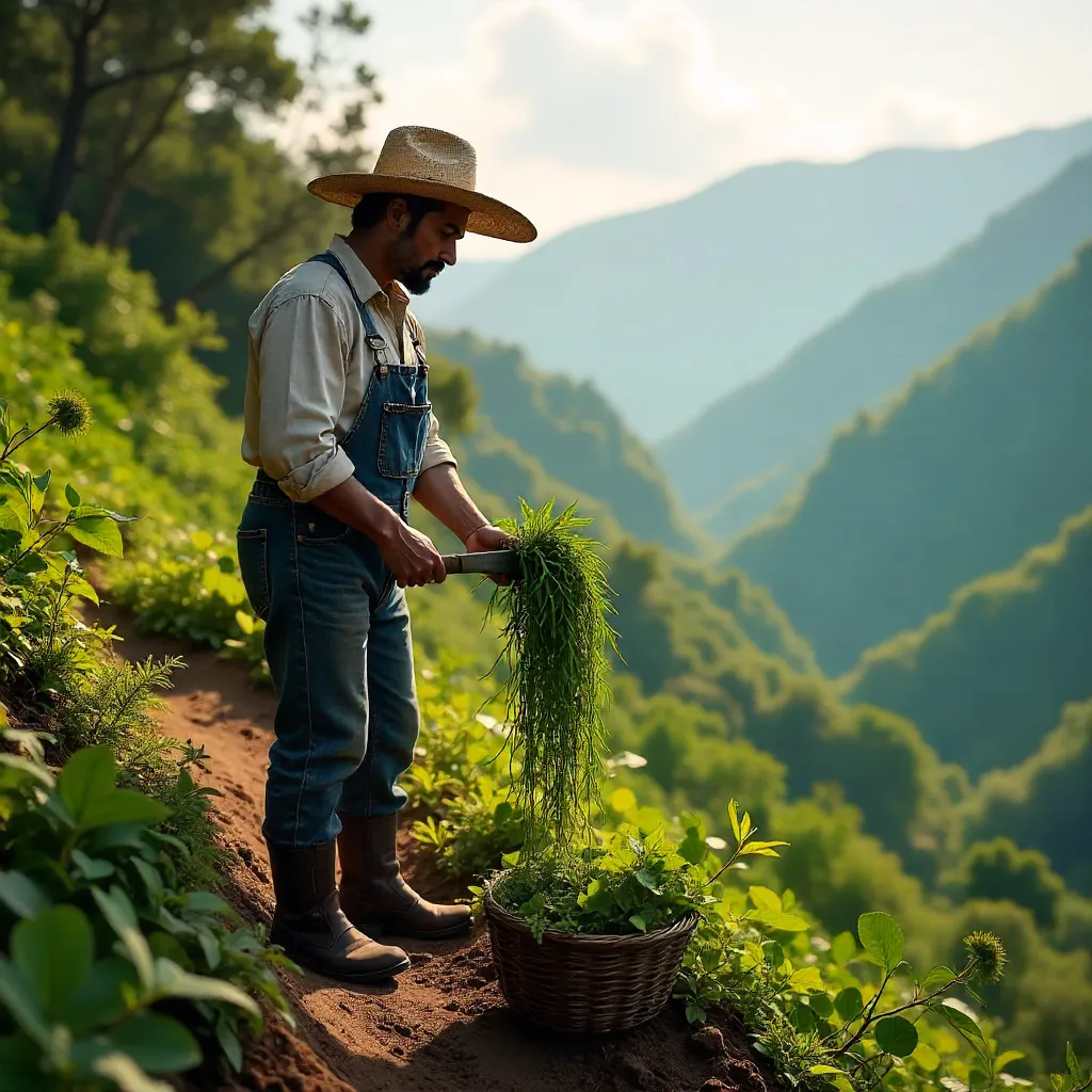 Harvesting Sierra Plants in Xicotepec de Juárez, Mexico