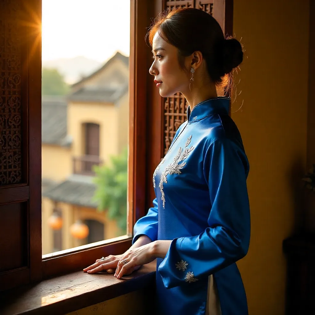 Ao Dai by the Window in Hội An