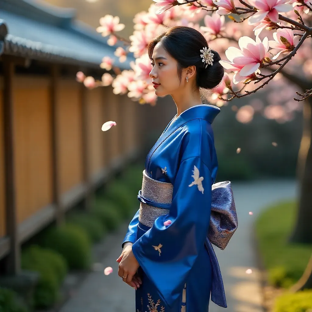 Kimono Elegance by Magnolia Blossoms