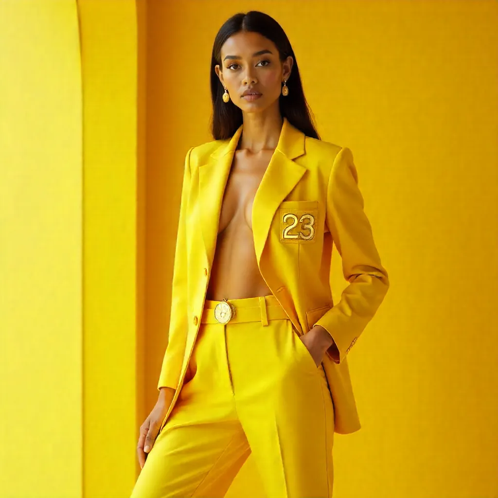 Sunlit Yellow: Model in Number 23 Couture