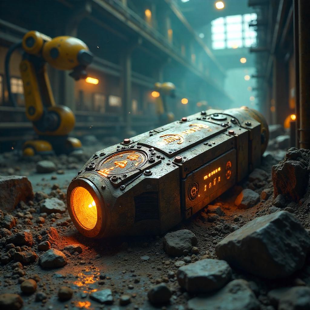 Artifact Emergence in a Robot Factory - Concept Art