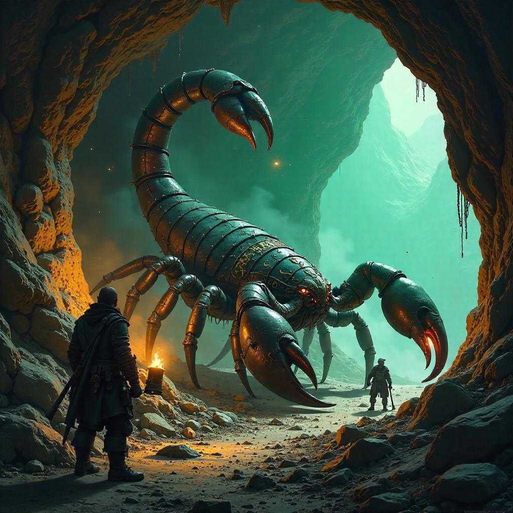 Scorpion in a Dwarf Mine: Concept Art Scene