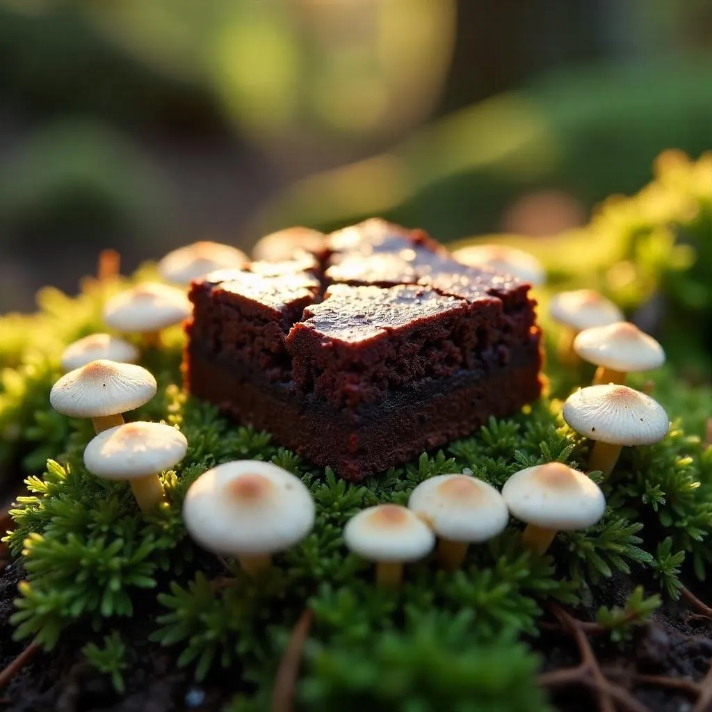 Photorealistic Brownie in a Fairy Ring
