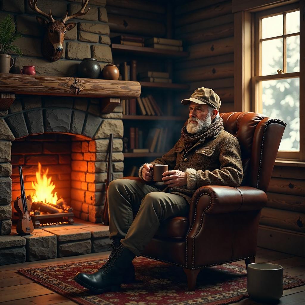 Cozy Cottage Hunter: A Photorealistic 3D Render