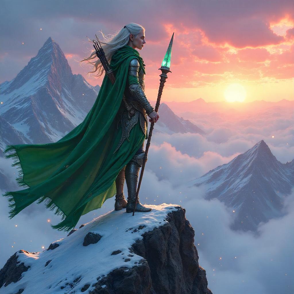 Elf Concept Art: Mountain Peak Vigil
