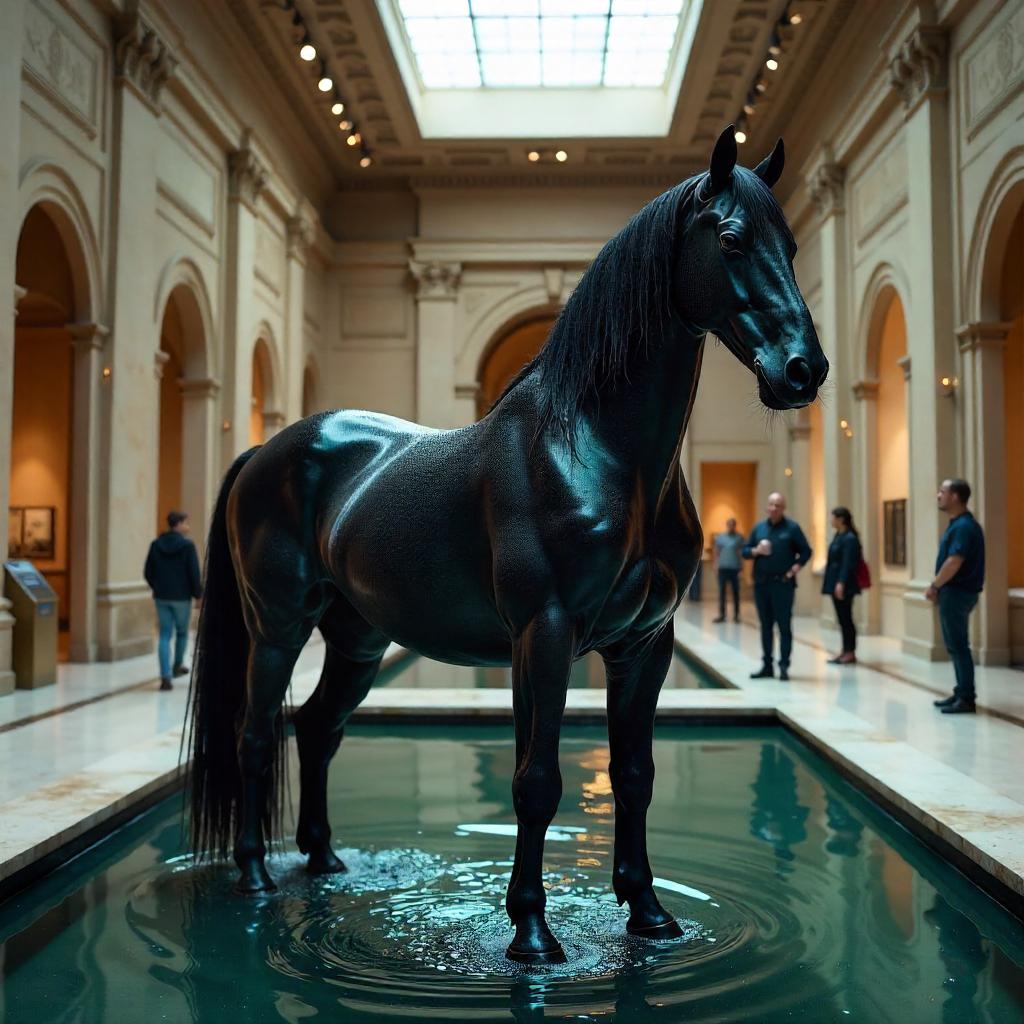 Kelpie in a Grand Museum Hall