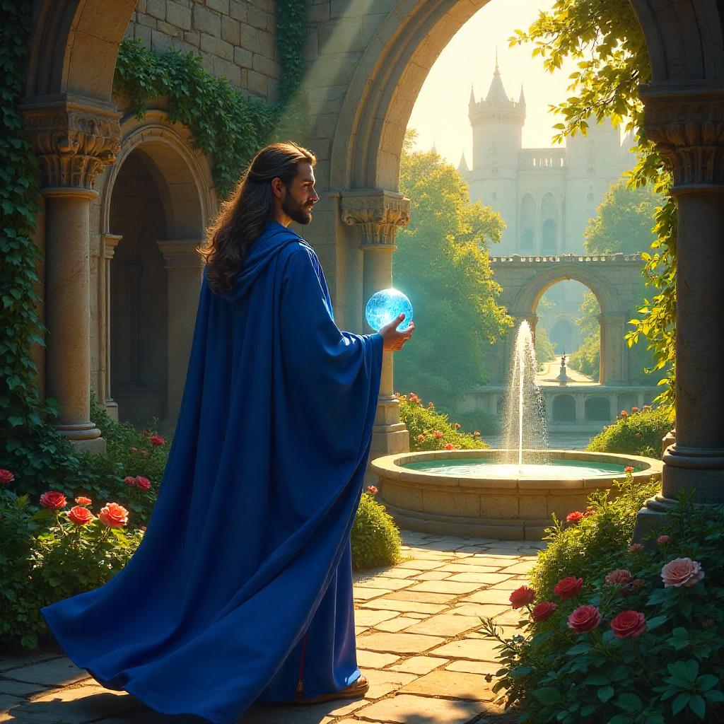 Prophet in Castle Gardens: Digital Art Vision