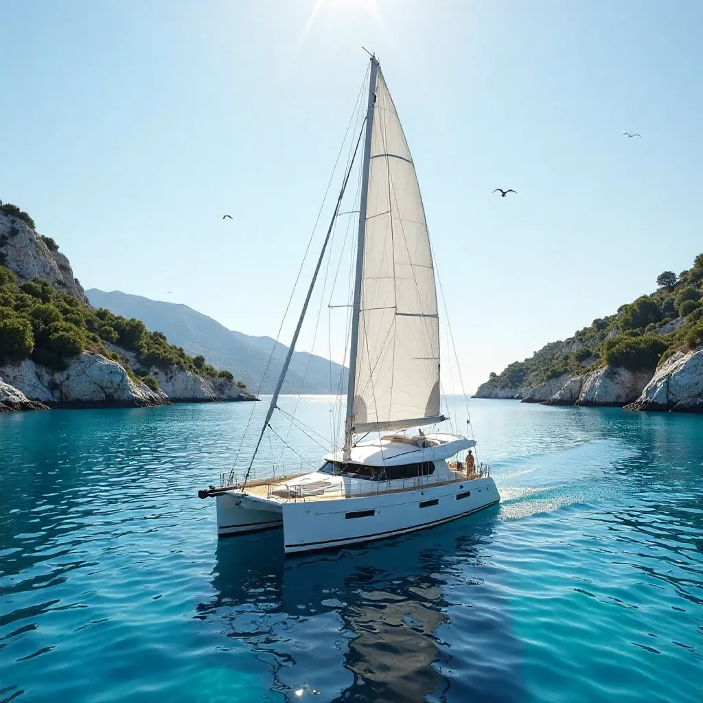 Serene Zakynthos Yacht on Clear Blue Waters