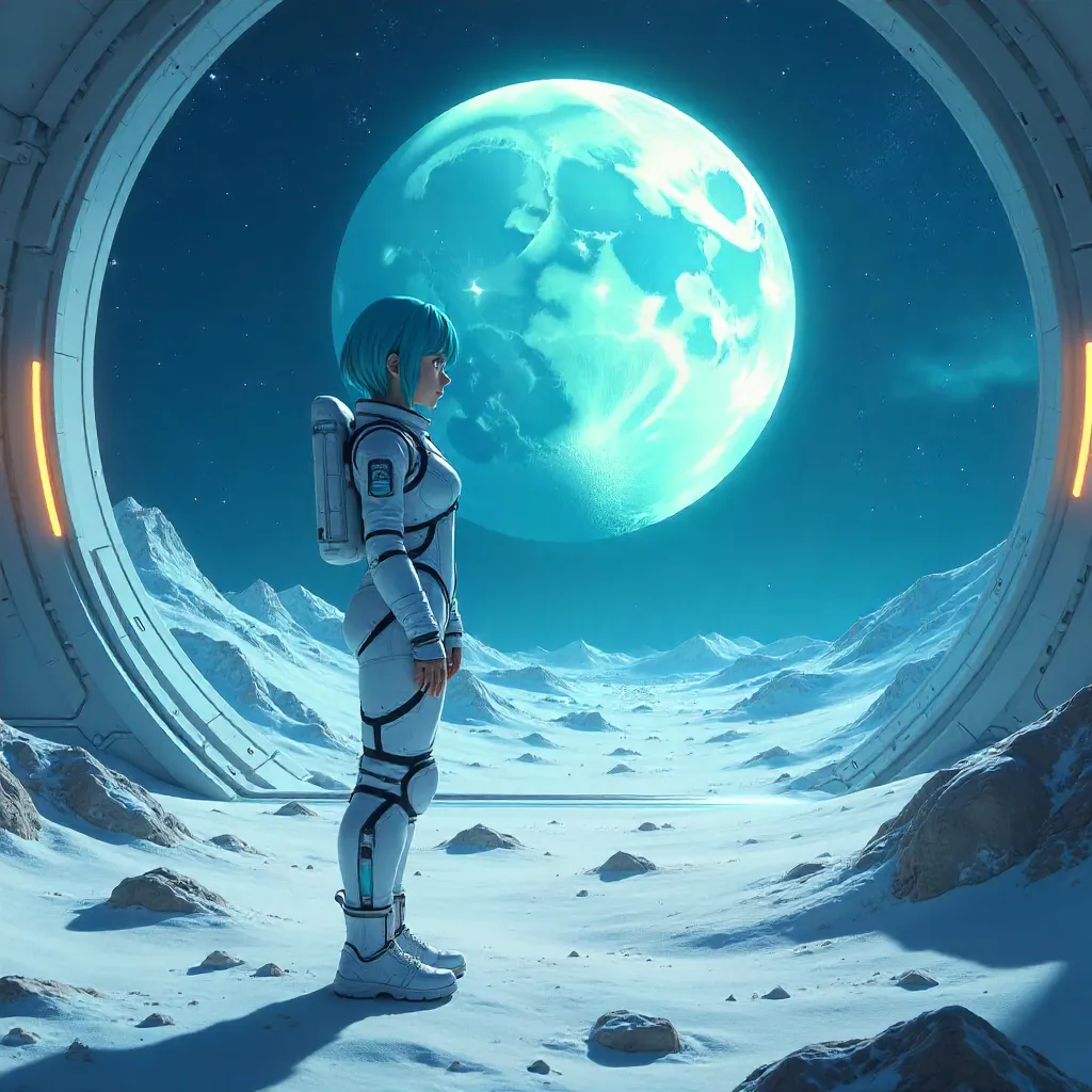 Moonlit Holodeck Anime Scene