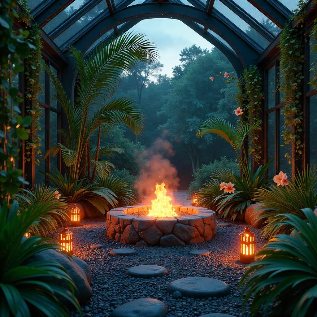 Flame in the Glass Garden — 3D Render