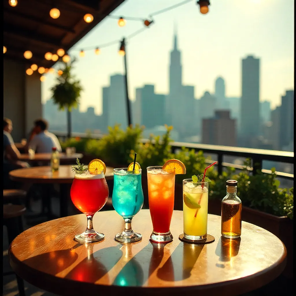 Rooftop Cafe Through a Vintage Lens