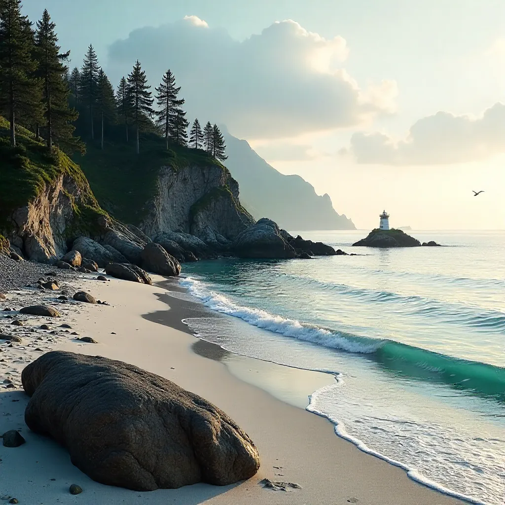 Hidden Nordland Beach: Tranquil Cliffs