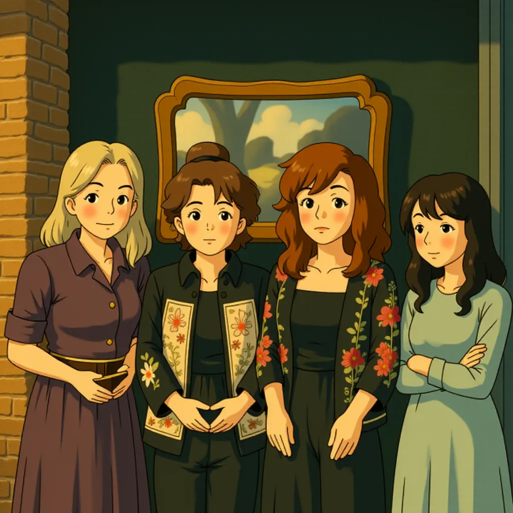 Susan Sarandon, Lorraine Bracco, Talia Shire, and Brenda Vaccaro in Nonnas (2025) - Ghibli style