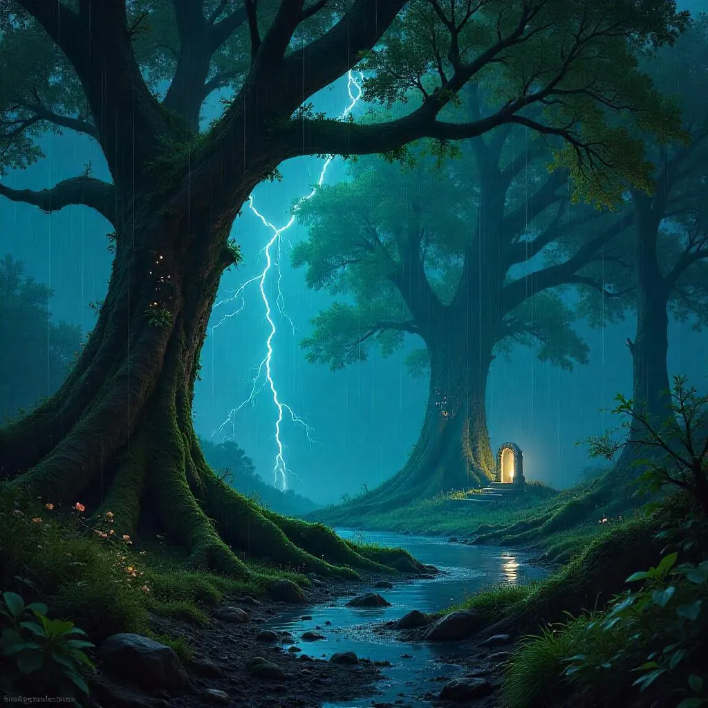 Photoreal Storm in an Enchanted Grove