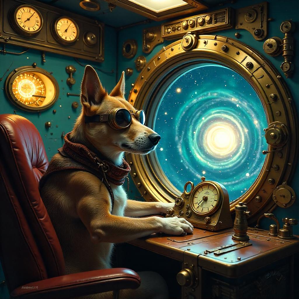 Time-Traveling Dog: Concept Art in a Time Machine