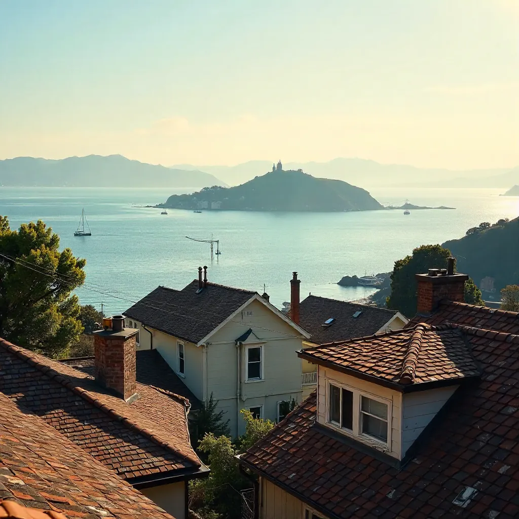 Rustic Rooftops Over the San Francisco Bay