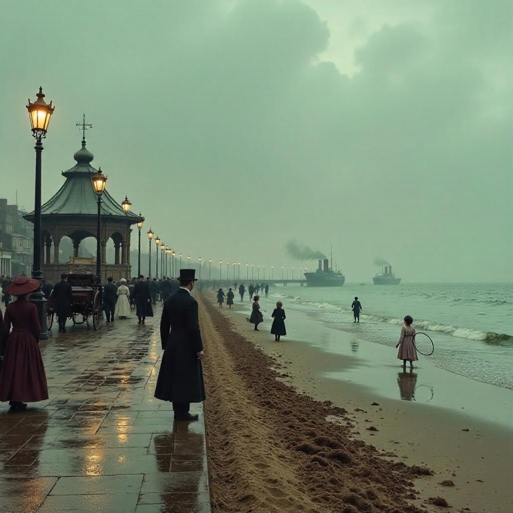 Photorealistic Victorian Beach Near London