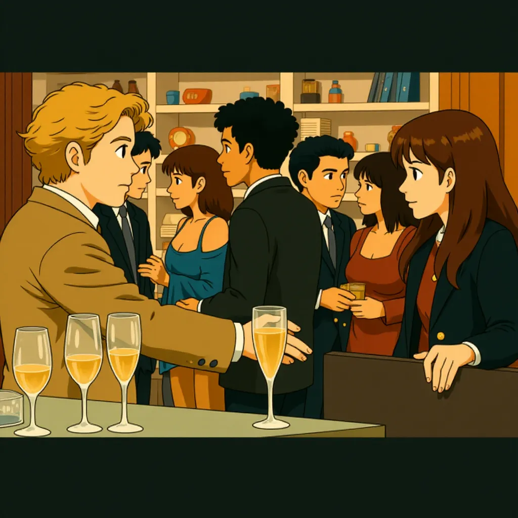 Anne Hathaway and Simon Baker in The Devil Wears Prada (2006) - Anime style