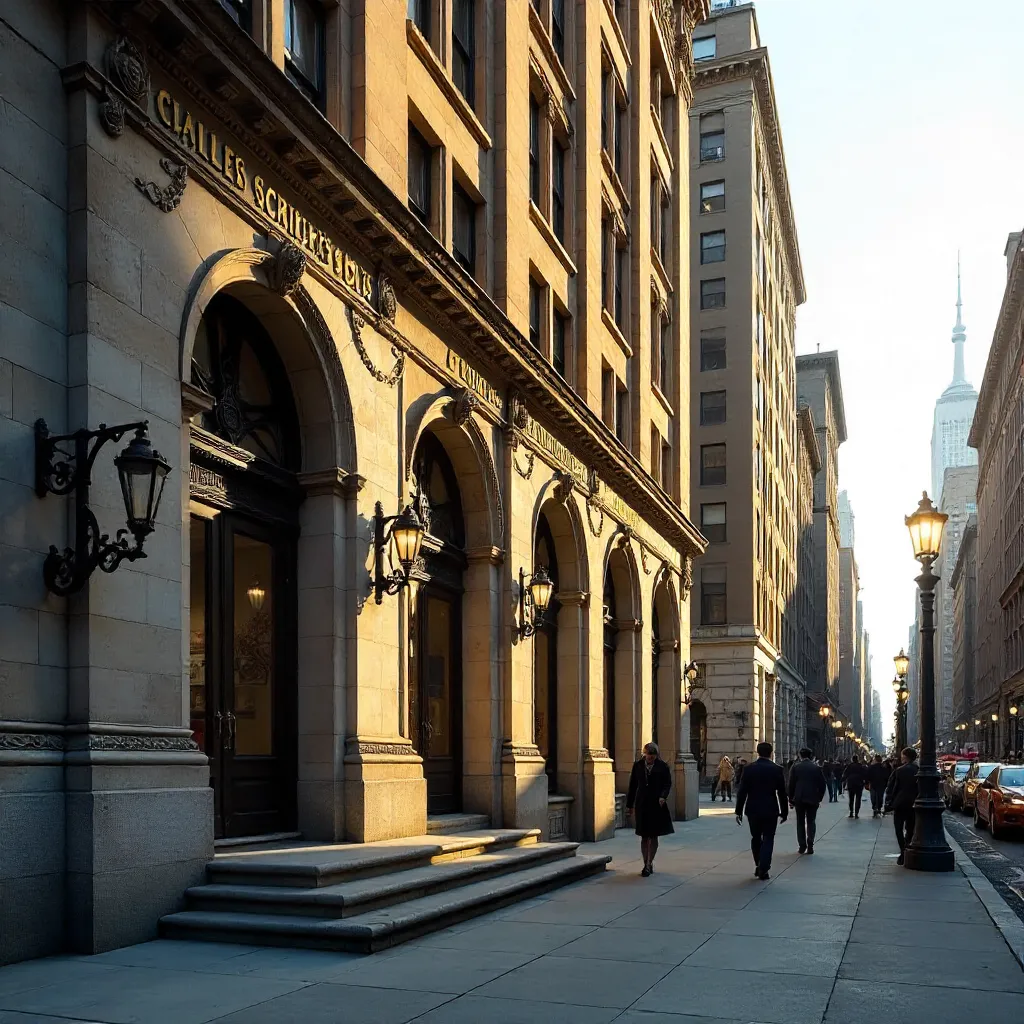 Beaux-Arts View of Scribner's Sons Building NYC