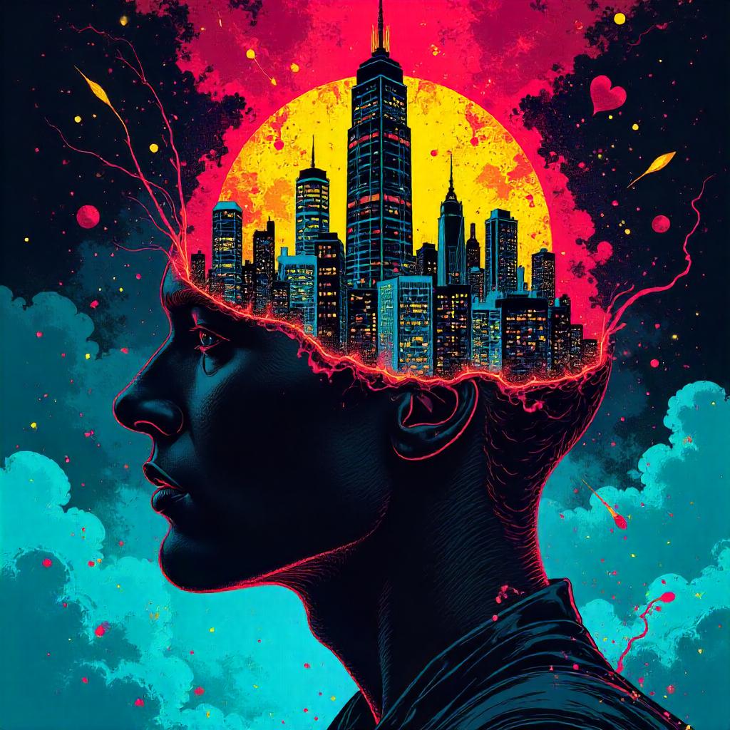 Skyscraper Mindscape in Comic Book Style