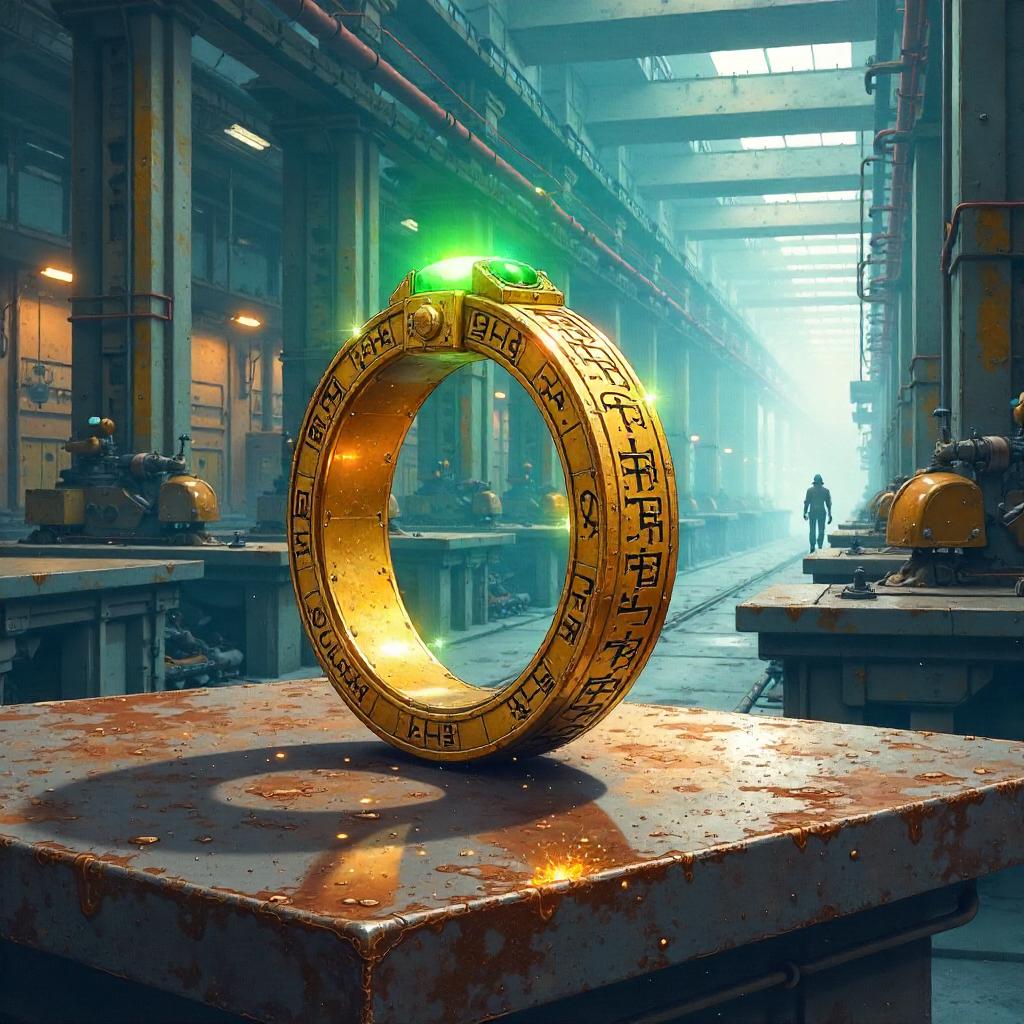 Enchanted Ring in a Steam-Powered Robot Factory