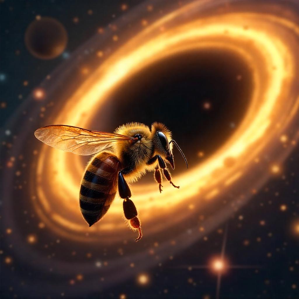 Photoreal Bee at the Edge of a Black Hole