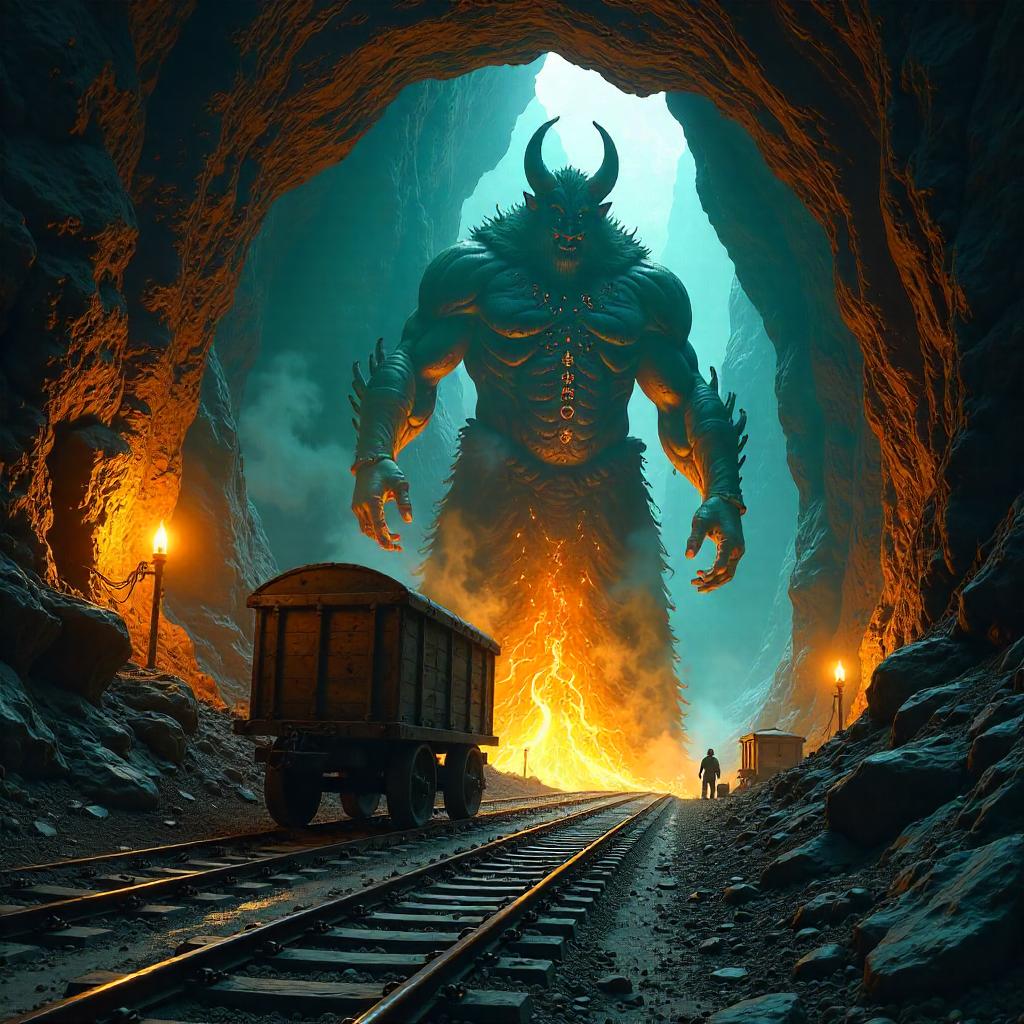 Djinn Emergence in the Mine: Concept Art