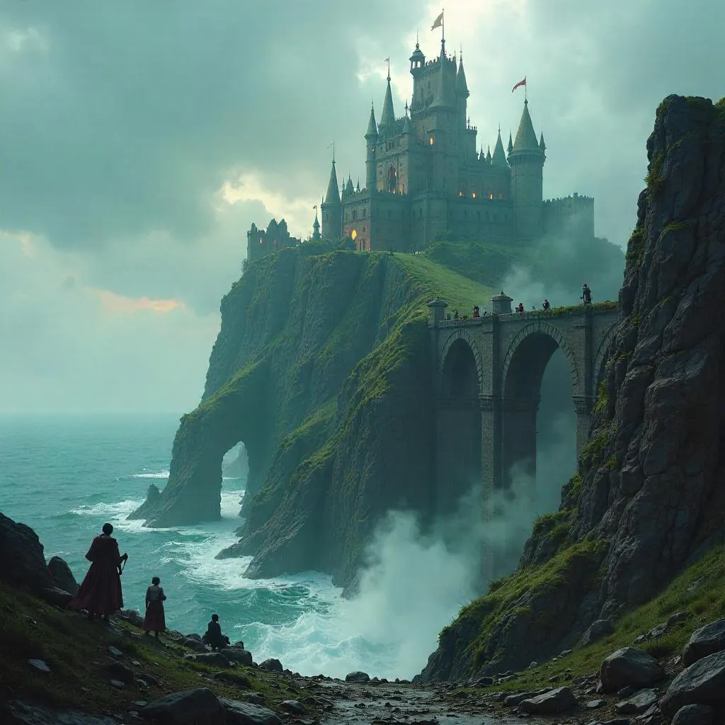 Epically Ruined Castle in Stormlight – Concept Art