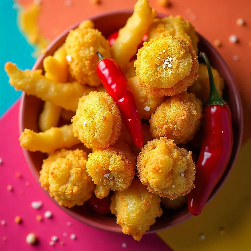 Crispy Fiesta: Fried Snacks and Red Chilies