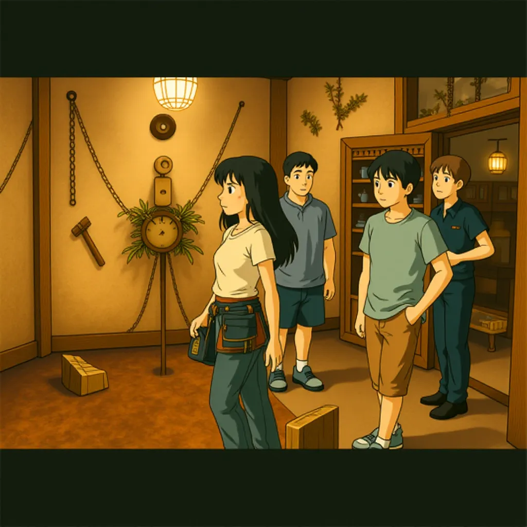 Kumail Nanjiani, James Acaster, Finn Wolfhard, and Celeste O'Connor in Ghostbusters: Frozen Empire (2024) - Anime style