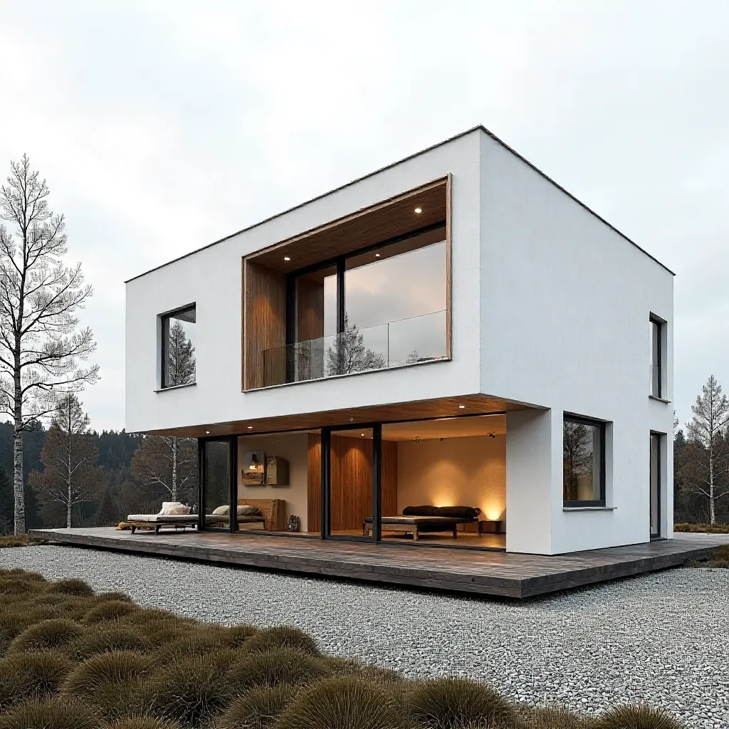 Geometric Scandinavian Modern Exterior