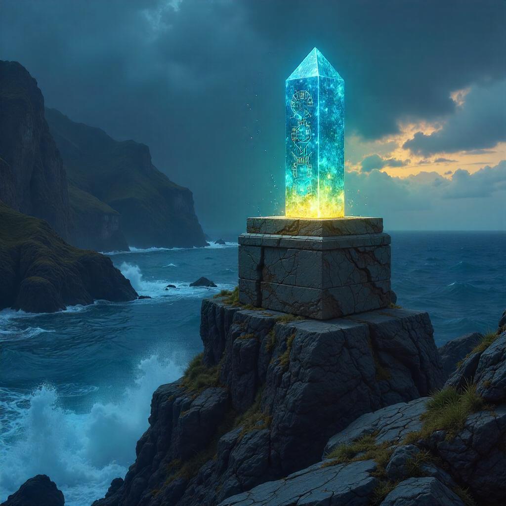 Sacred Relic on a Wind-Swept Rocky Outcrop