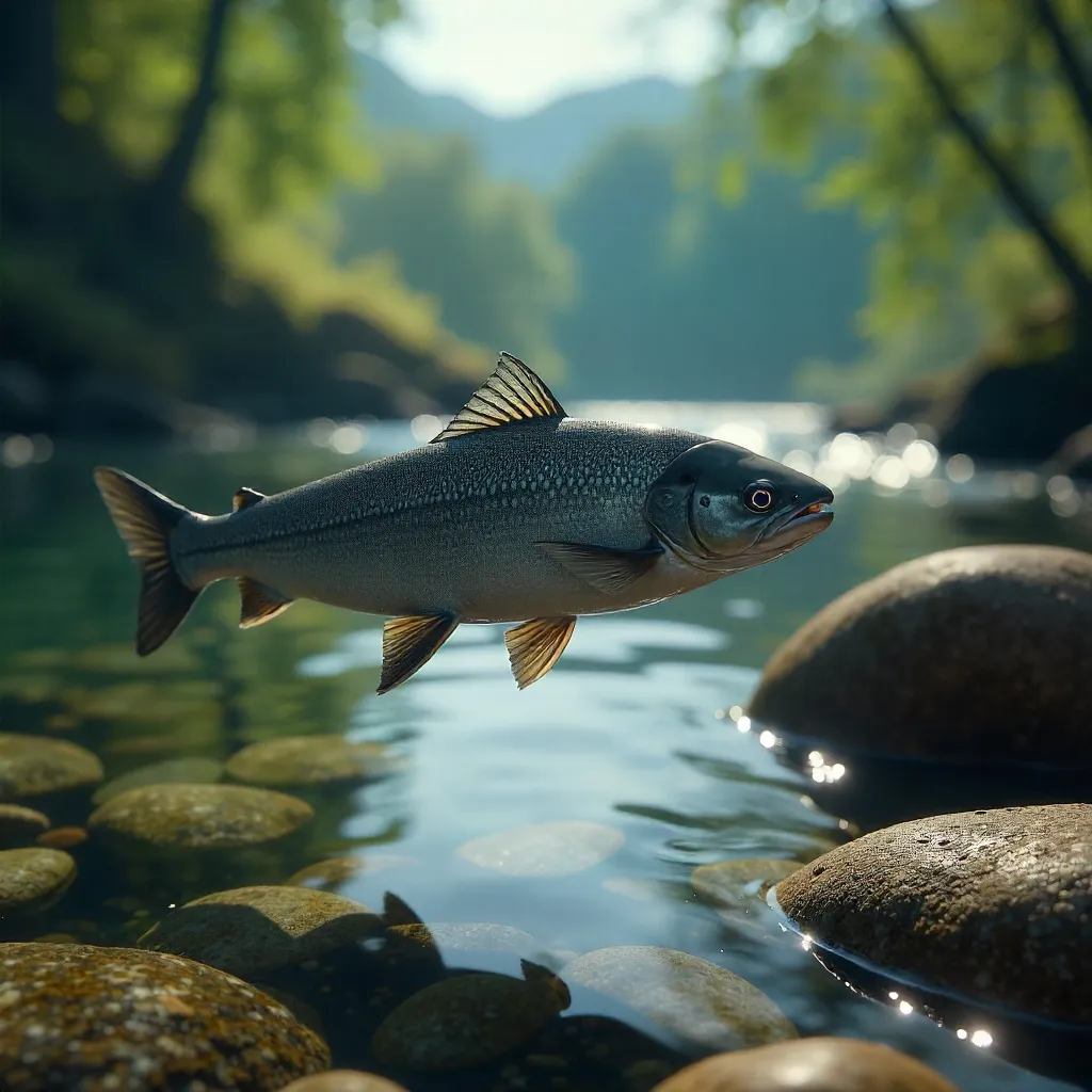 Gray Fish Gliding in Central Bohemian Waters