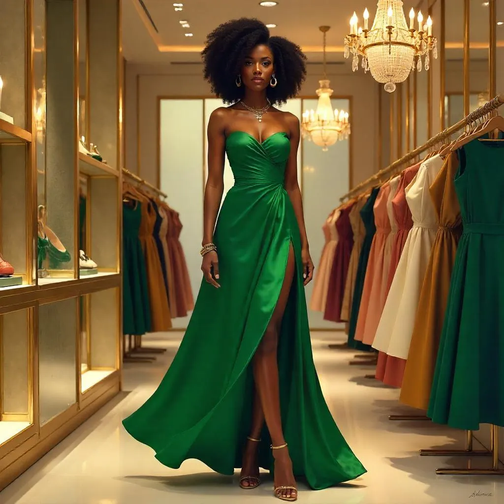 Elegance in a Boutique: Digital Portrait