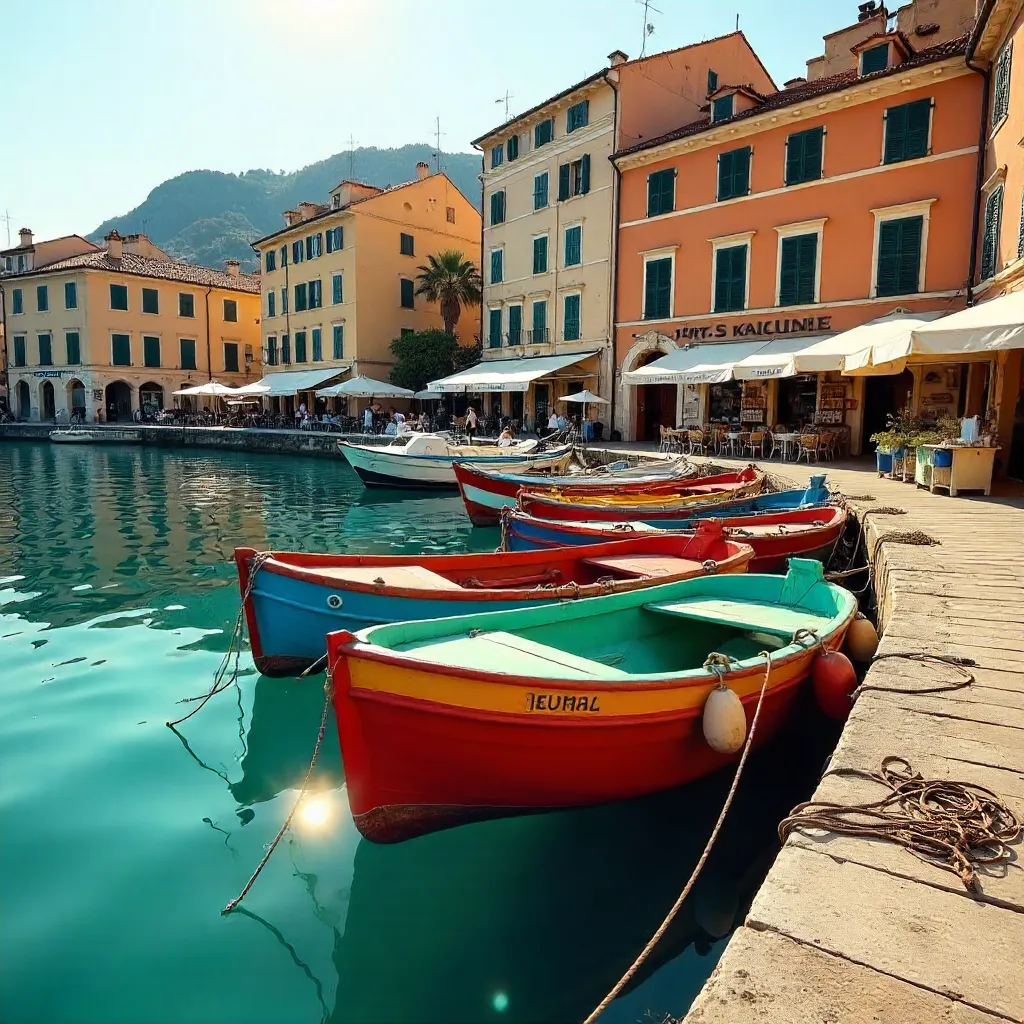 Vibrant Fishing Boats in Nice Harbor